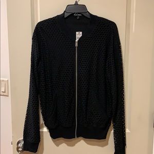 Express Black Perforated Jacket